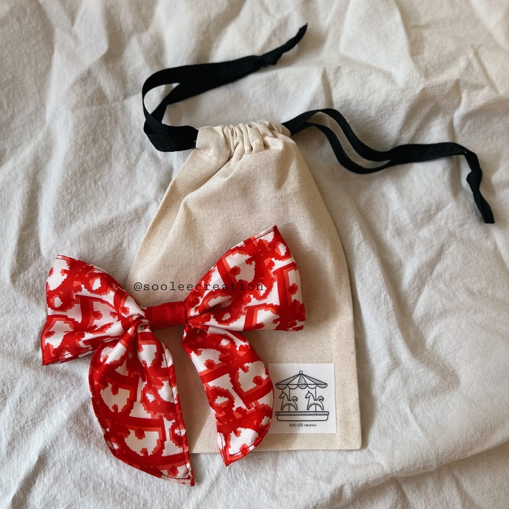 Dior vintage silk hairbow *handmade